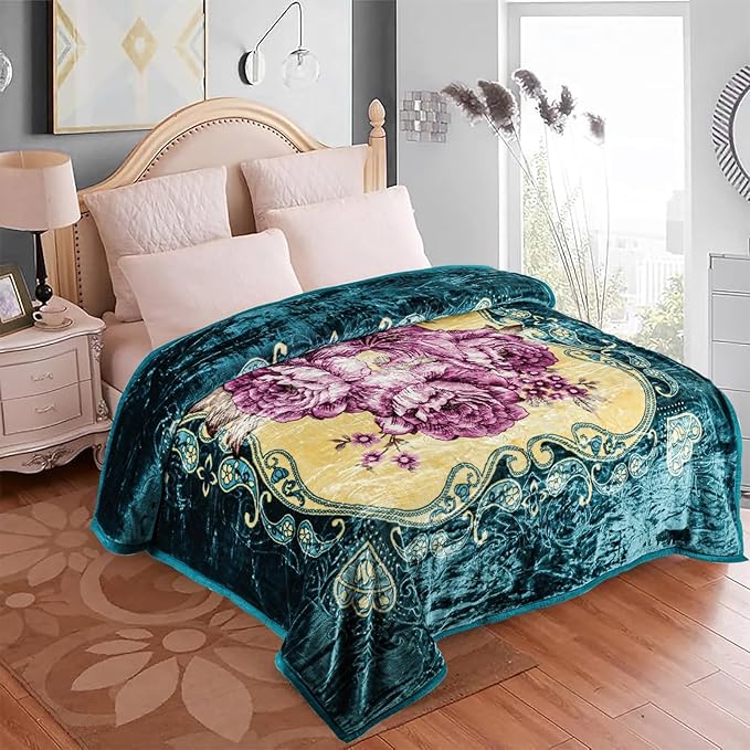EVOKK Mink Blanket Soft Warm Sky Brown Cuddly Thick Non-shedding Double Ply 100% Polyester Suits Queen King Bed 200 X 240