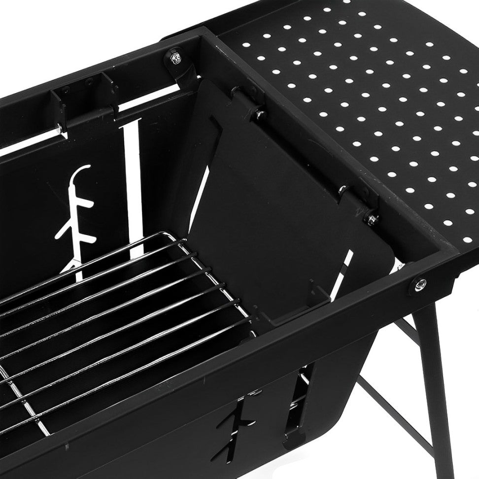 EVOKK Portable BBQ Grill, Folding BBQ Charcoal Grill Disposable Barbecue Smoker Grill, Small Stainless Steel Barbecue Grill for Outdoor Camping Garden Picnic Trip Beach