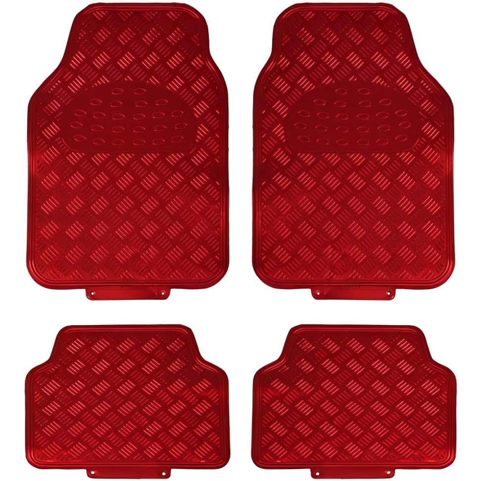 EVOKK Heavy Duty 5kg Rubber Car Mats - Non-Slip Deep Dish Floor Mats for Cars, SUVs, Vans & Trucks | Waterproof All-Weather Protection (Front + Rear Set)