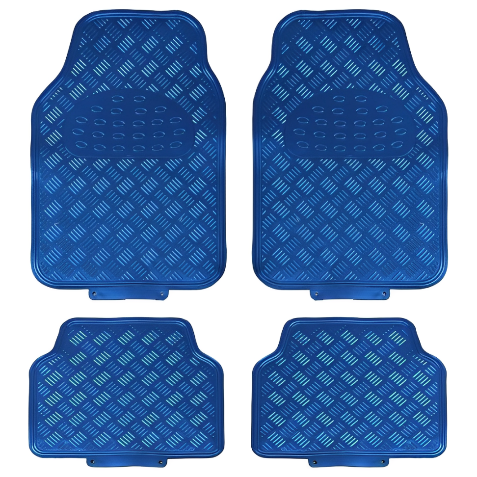 EVOKK Heavy Duty 5kg Rubber Car Mats - Non-Slip Deep Dish Floor Mats for Cars, SUVs, Vans & Trucks | Waterproof All-Weather Protection (Front + Rear Set)