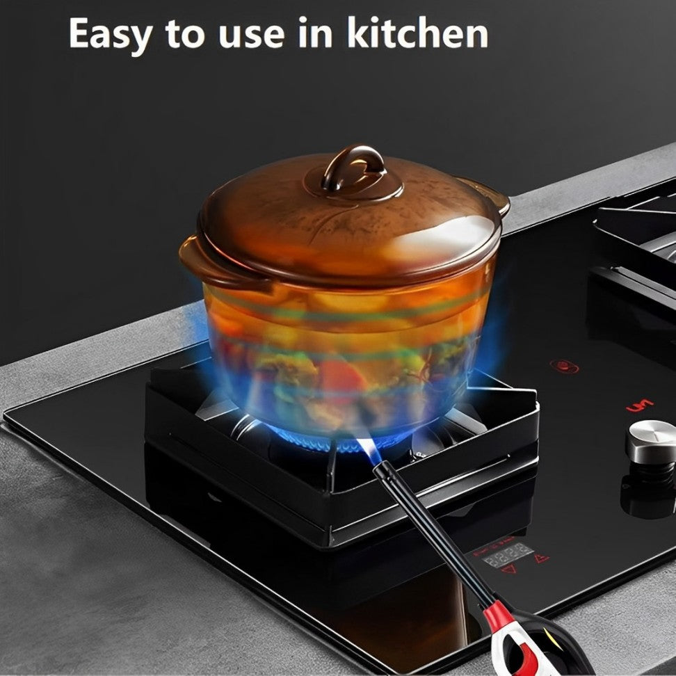 4 X BBQ Multicolour Refillable Safety Candle Fire Lighters With 1 Clipper Gas Refill Bottle