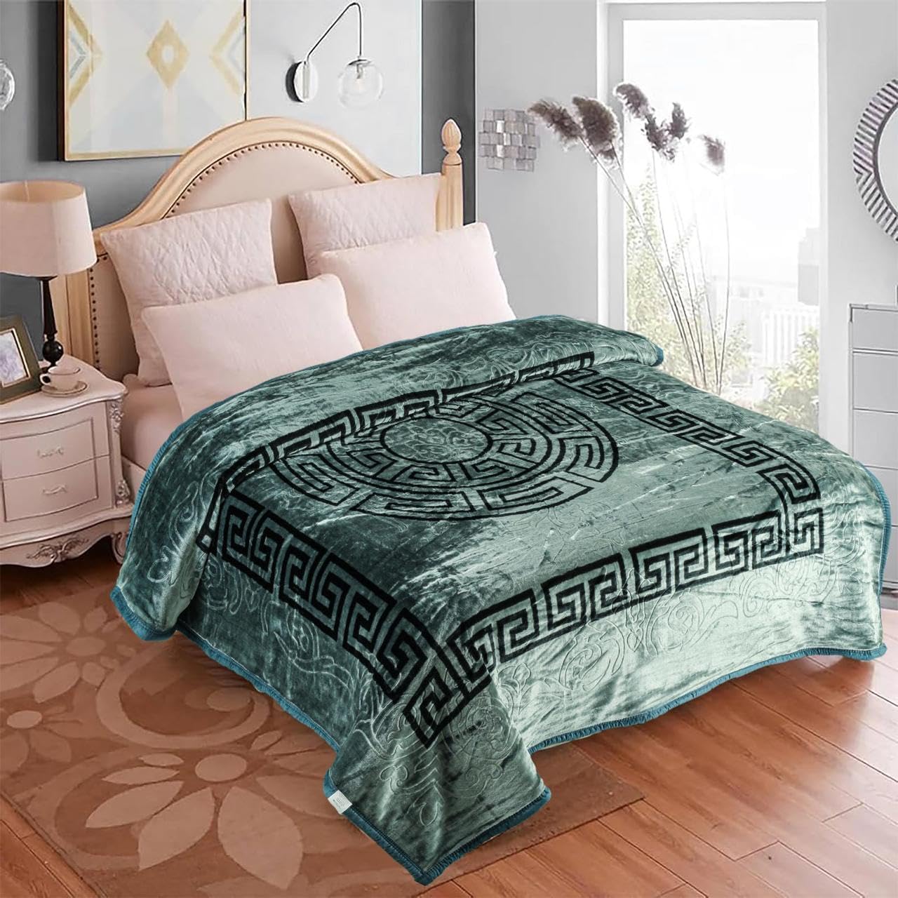 EVOKK Mink Blanket Soft Warm Sky Brown Cuddly Thick Non-shedding Double Ply 100% Polyester Suits Queen King Bed 200 X 240